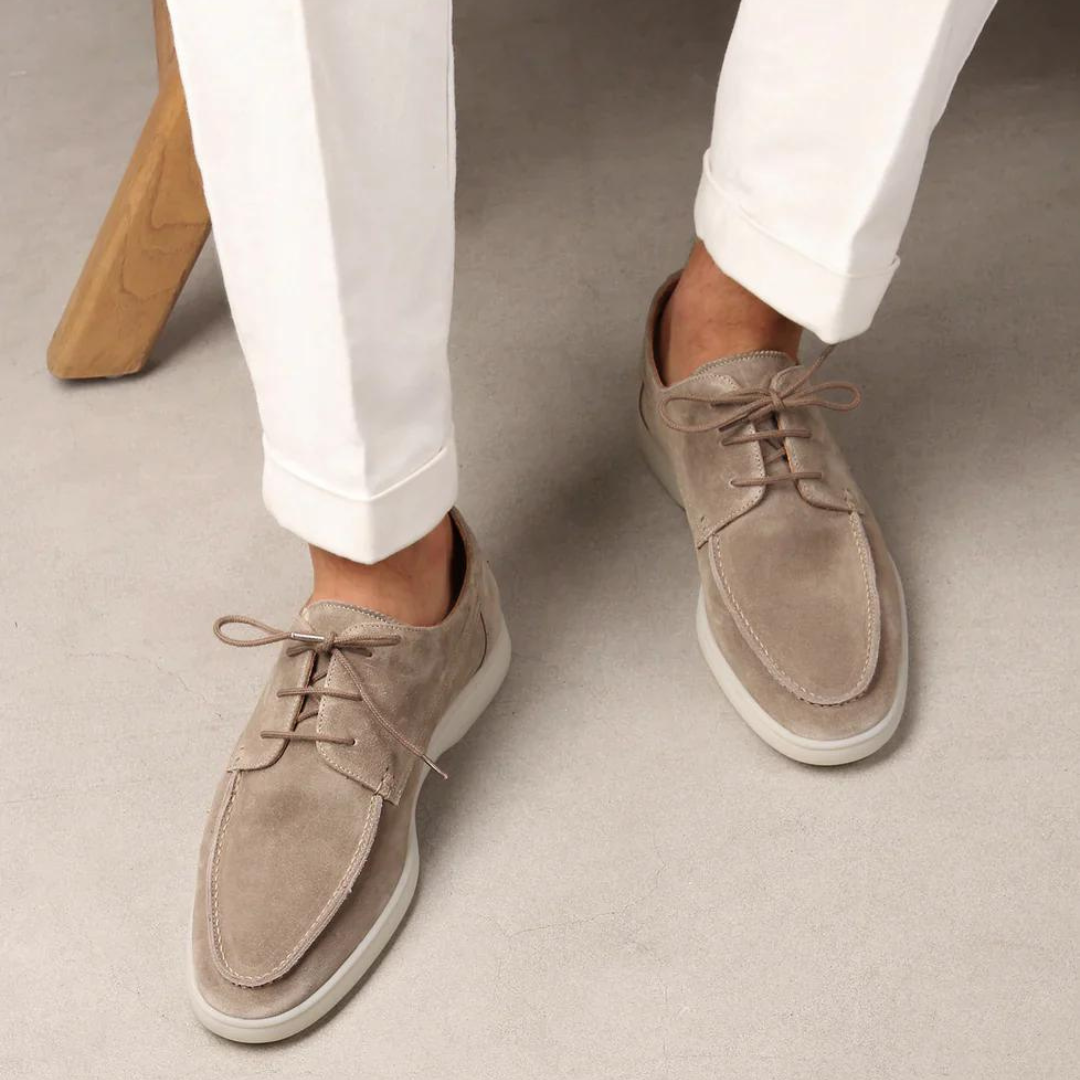 Herren-Business-Loafer aus Leder – Miro - Beige - Mavero