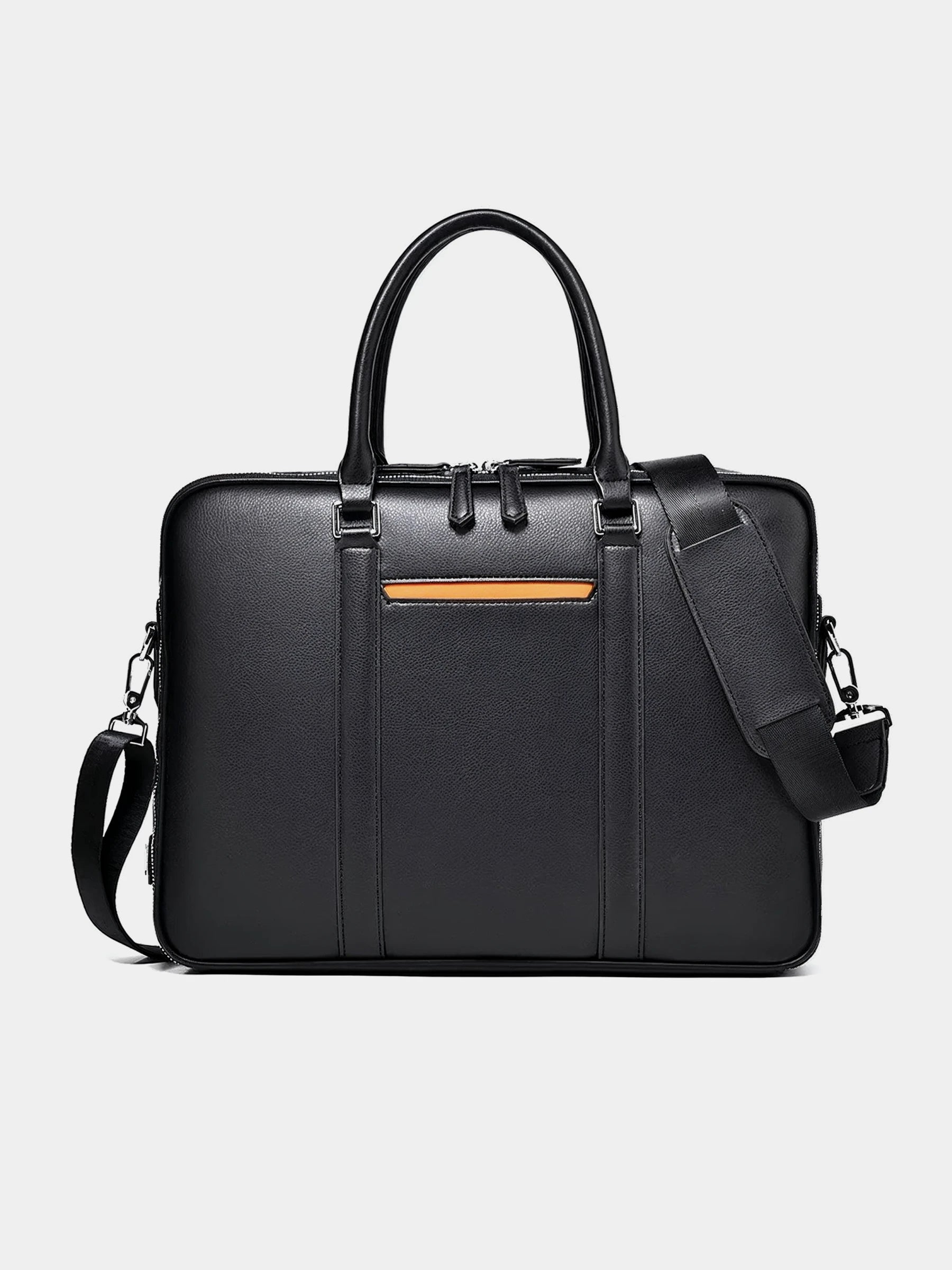 Leder-Laptoptasche Wasserdicht – Reto - Black - Mavero