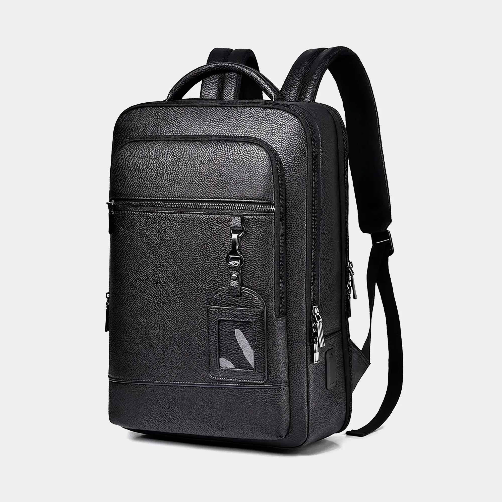 Executive-Rucksack aus wasserdichtem Leder mit 16-Zoll-Laptopfach – Reto - Mavero
