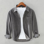 Herren-Overshirt Retro-Cord – Arno - Anthrazit - Mavero