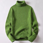 Herren-Rollkragenpullover aus Merinowolle – Reto - Grün - Mavero