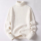 Herren-Rollkragenpullover aus Merinowolle – Reto - Weiß - Mavero
