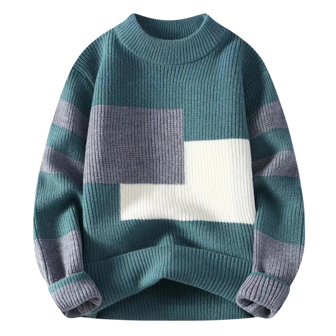 Herrenpullover aus Baumwollmischung – Marek - Grün - Mavero