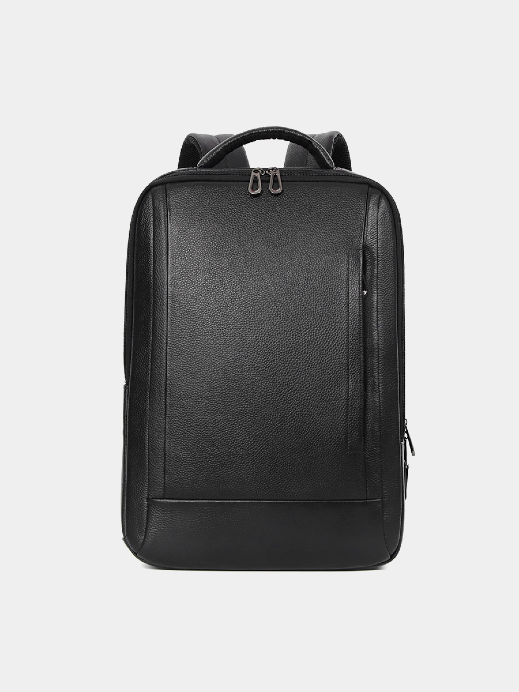 Leder-Rucksack Wasserdicht mit USB-C für 16-Zoll-Laptop – Nomadix - Black - Mavero