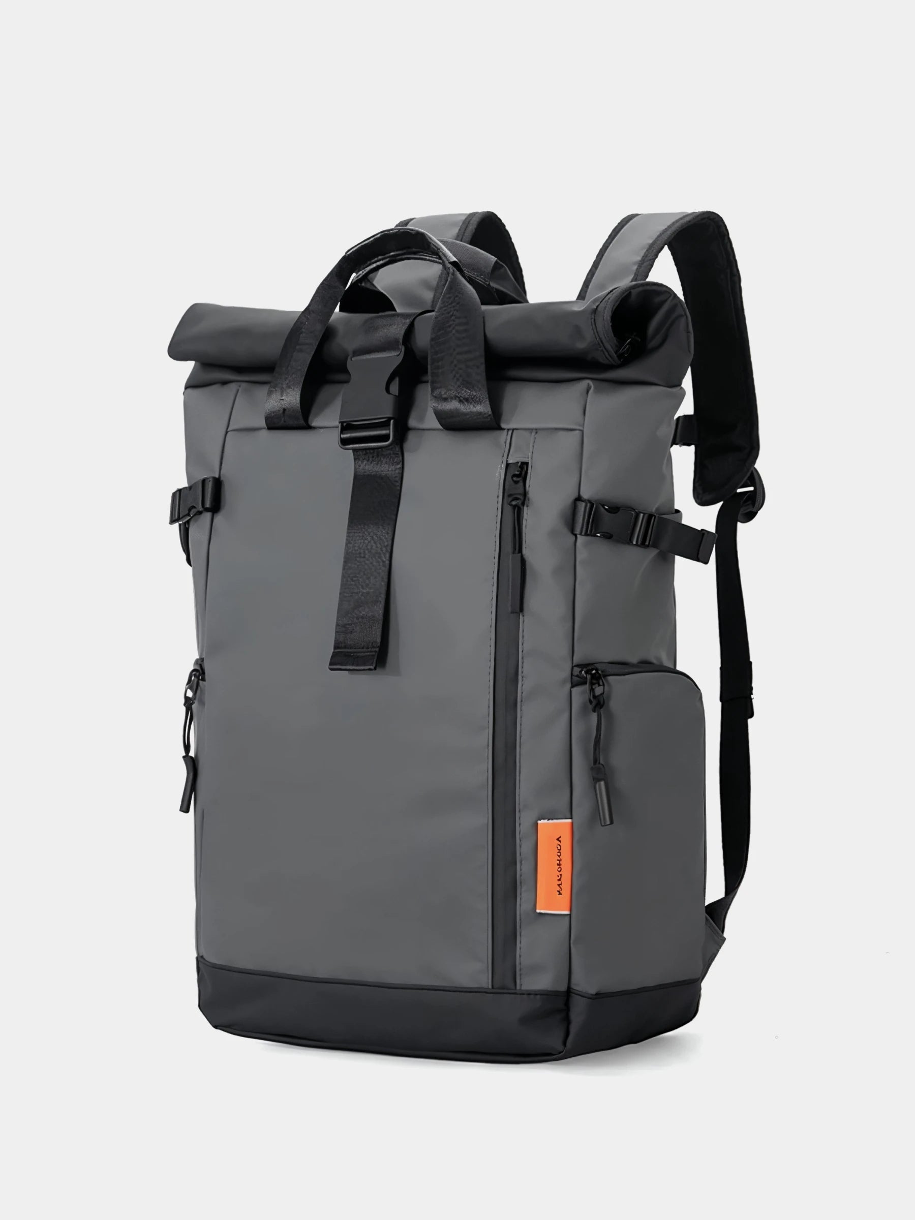 Rolltop-Reiserucksack mit 16-Zoll-Laptopfach – AlpTrek - Grau - Mavero