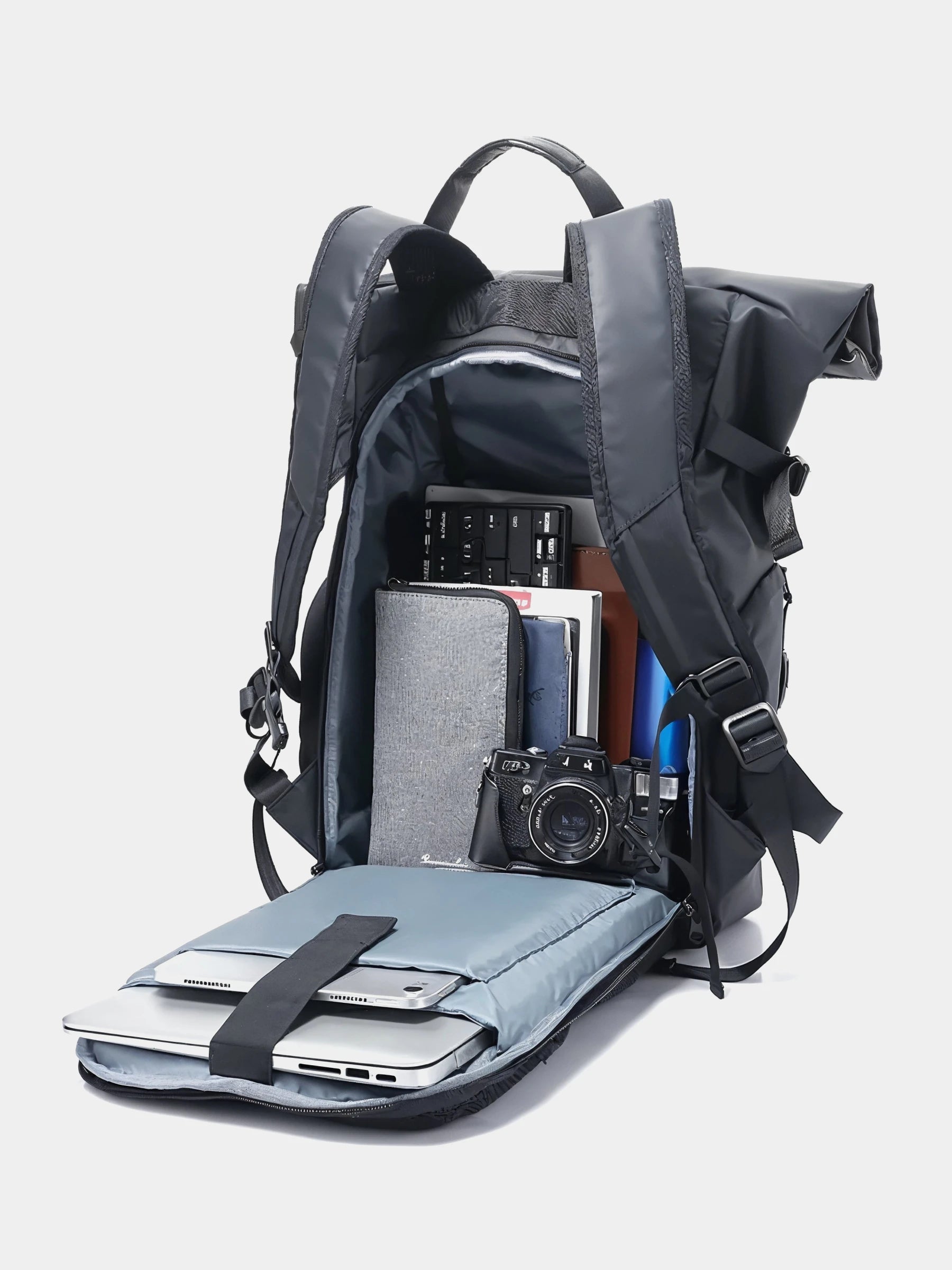 Rolltop-Reiserucksack mit 16-Zoll-Laptopfach – AlpTrek - Mavero