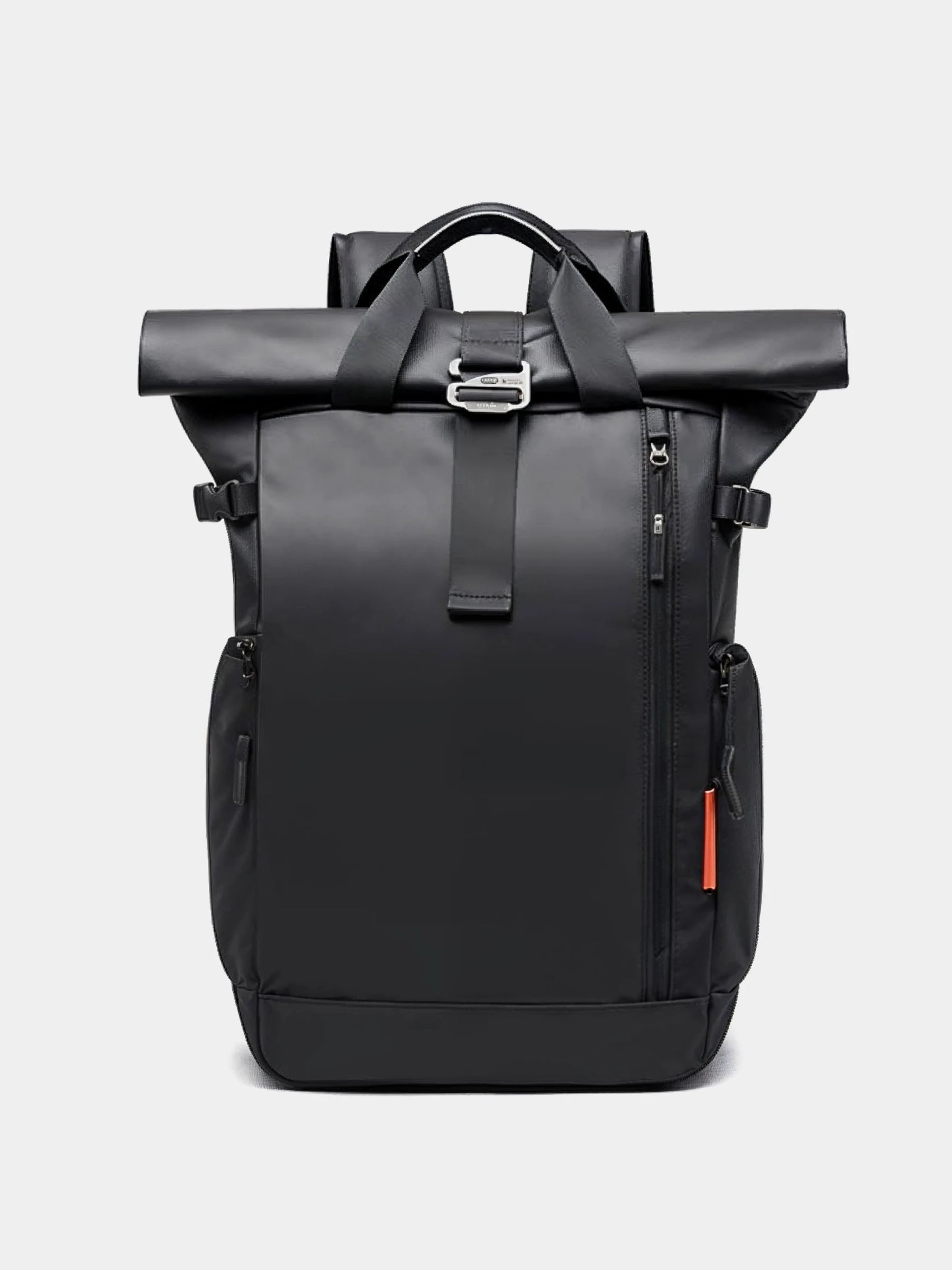 Rolltop-Reiserucksack mit 16-Zoll-Laptopfach – AlpTrek - Schwarz - Mavero
