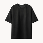 T-Shirt in Luxuriöser Wildlederoptik – Reto - Schwarz - Mavero